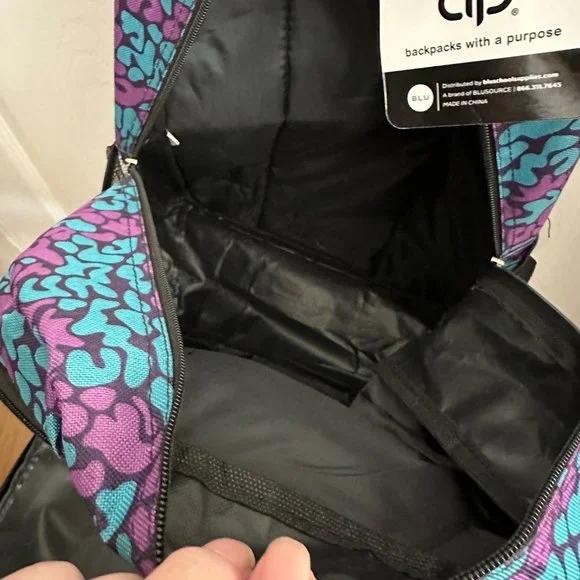 Blu School Supplies 17" Assorted Colors Intermediate Backpack Book Bag NWT - Picture 5 of 6
